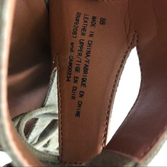 Saks Fifth Avenue lace up heeled sandals - Picture 8 of 10